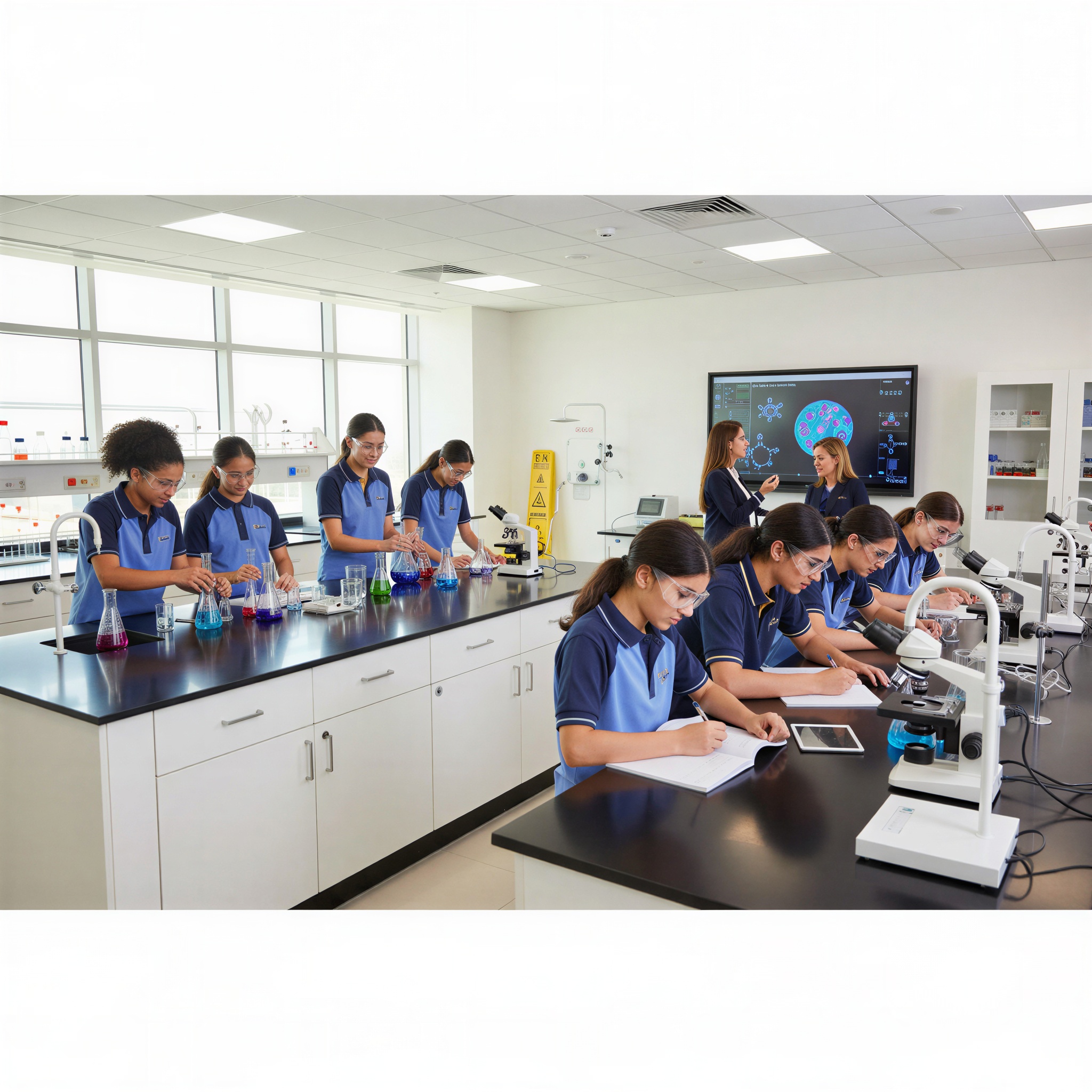 High School students working on robotics and coding at GFH Alia National School